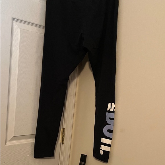Nike Black Leggings with White and Blue Logo - Size L - Picture 6 of 6